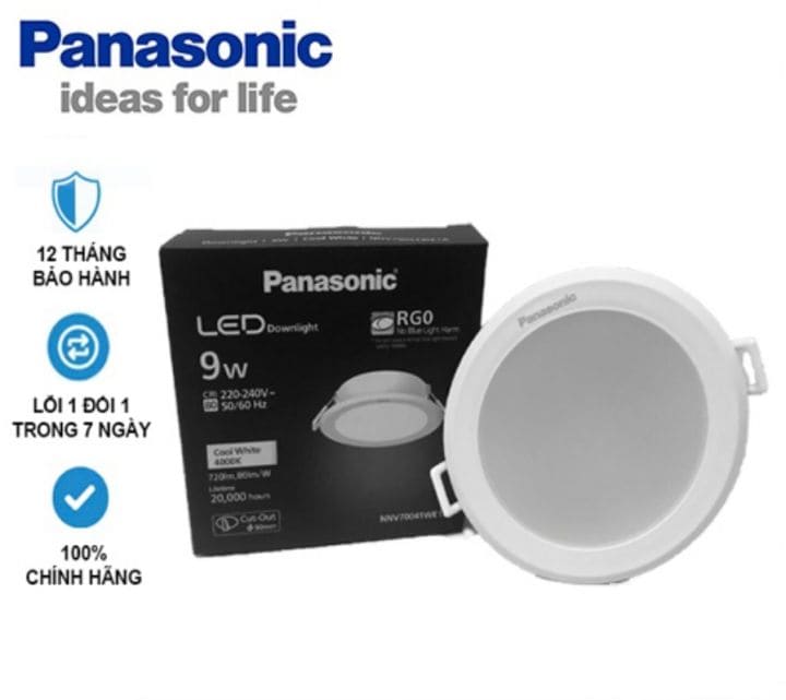 Giá bán và bảo hành của đèn led lắp chìm Panasonic 9W