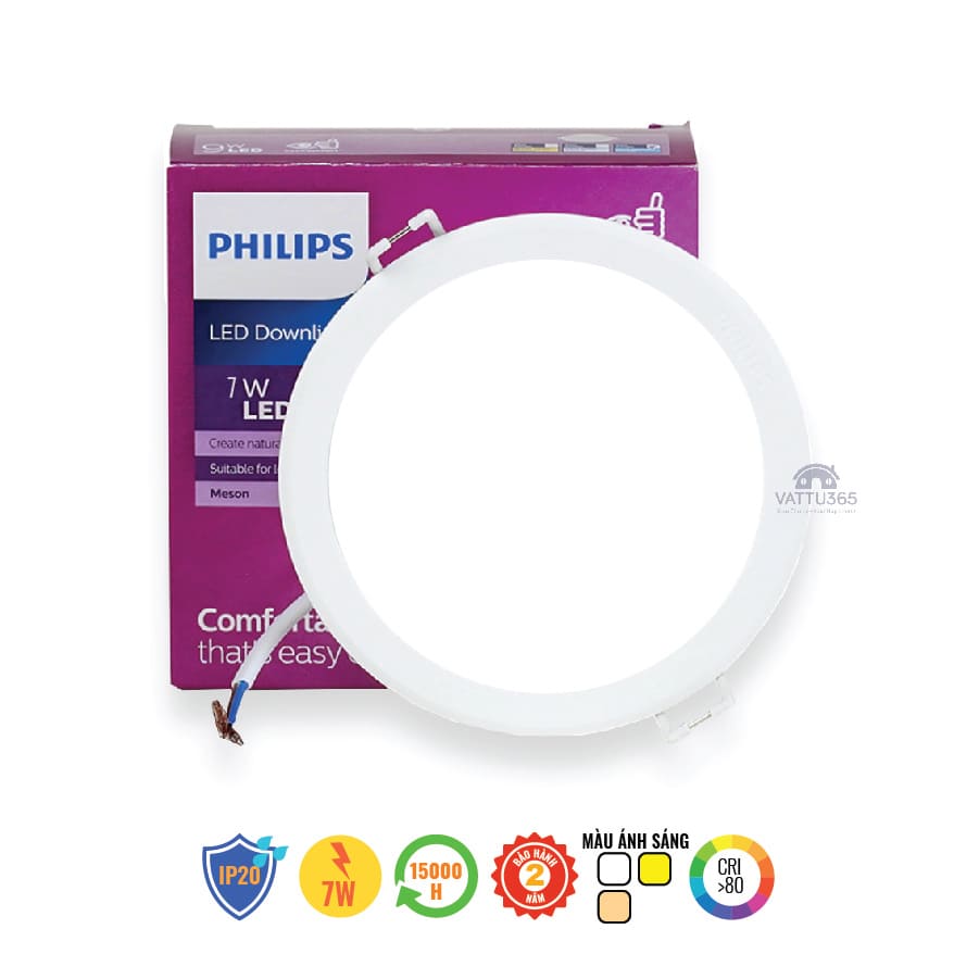 Ưu điểm của đèn led âm trần 7w Philips MESON G3