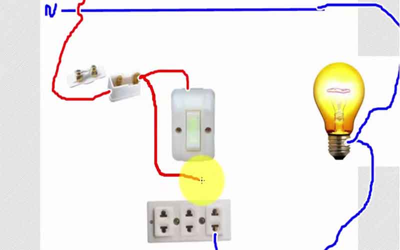 cách đấu công tắc bóng đèn